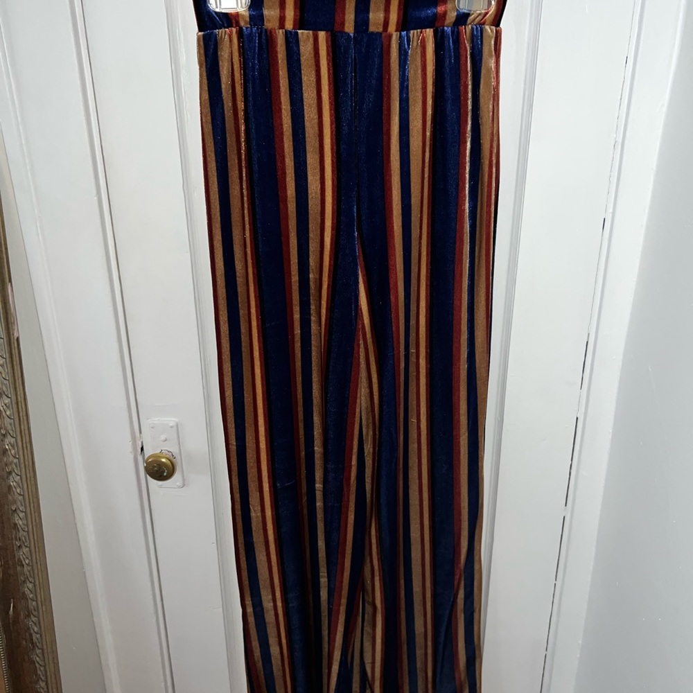Striped Velour Pants